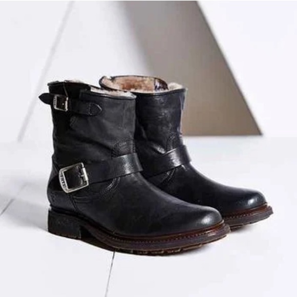 Frye Shoes - Frye Valerie Shearling Boots, Black, sz 8.5